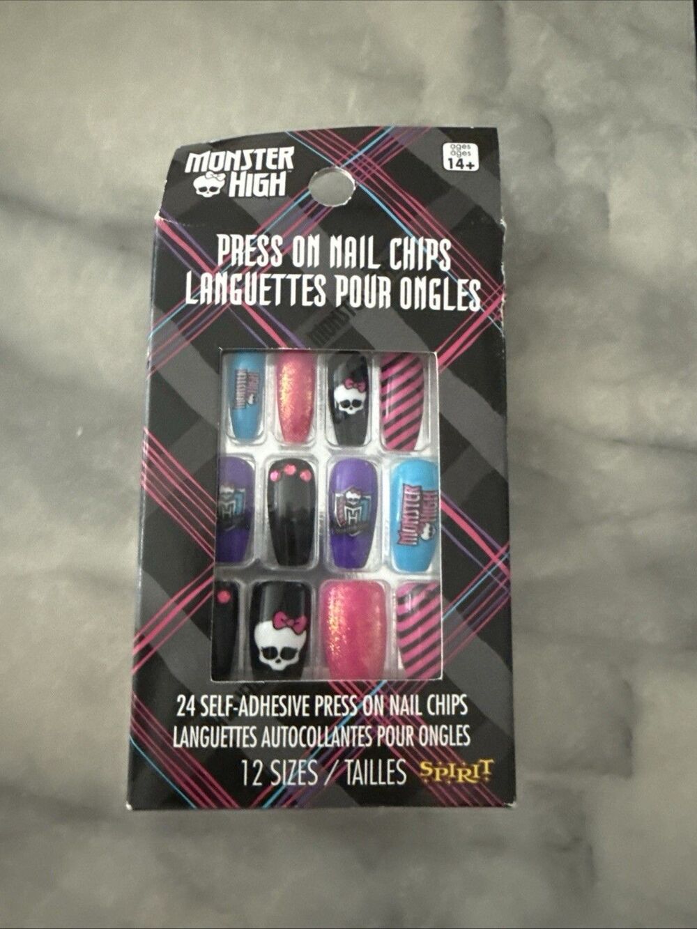 Monster High Press On Nail Chips 24 Self Adhesive New